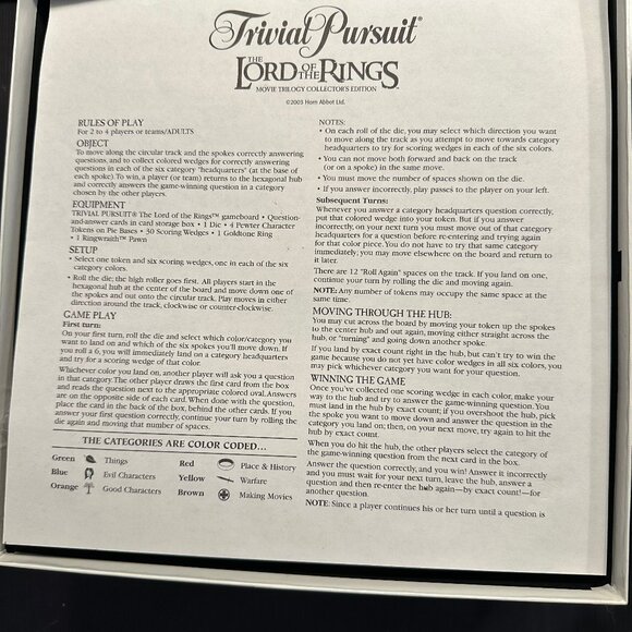 Trivial Pursuit – The Lord of the Rings Movie Trilogy Collector’s Edition | 2003 - Picture 6 of 6